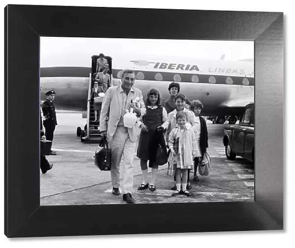Spike Milligan and family back from a three week holiday in Marbella