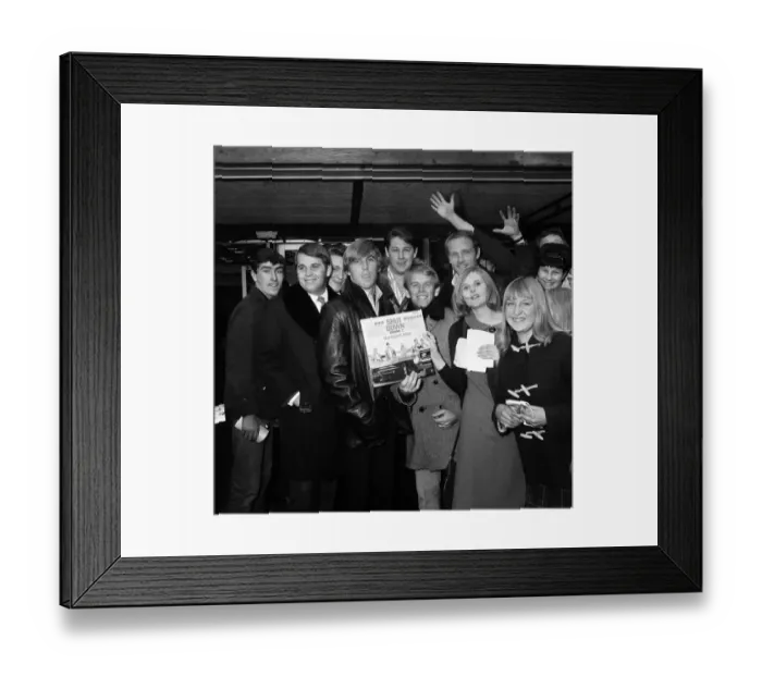 Framed Print : The Beach Boys arrived at London airport. Their recording of I Get Around Framed Print : The Beach Boys arrived at London airport. Their recording of I Get Around