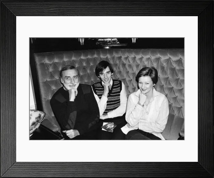 Framed Print : Comedian Spike Milligan at his home in Hertfordshire. Pictured with his son Sean Framed Print : Comedian Spike Milligan at his home in Hertfordshire. Pictured with his son Sean