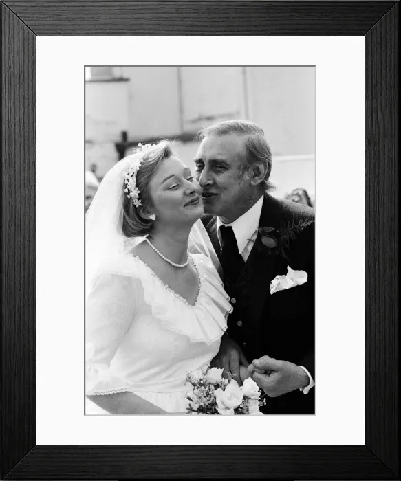 Framed Print : The wedding of Spike Milligans daughter Sile Milligan to Will White Framed Print : The wedding of Spike Milligans daughter Sile Milligan to Will White
