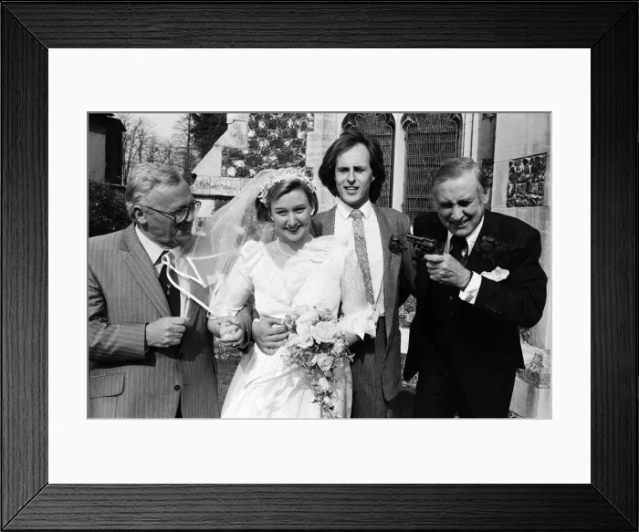 Framed Print : The wedding of Spike Milligans daughter Sile to Willie White Framed Print : The wedding of Spike Milligans daughter Sile to Willie White