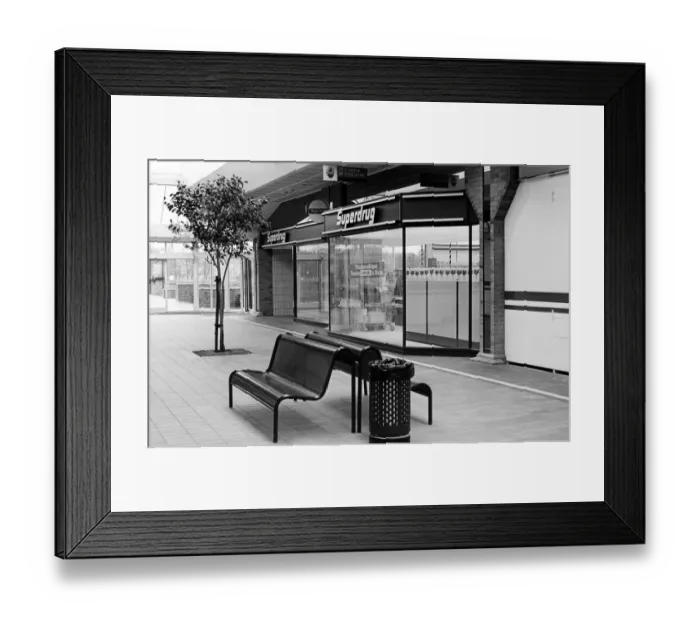 Framed Print : Parkway shopping Centre in Coulby Newham, Middlesbrough. 18th April 1986