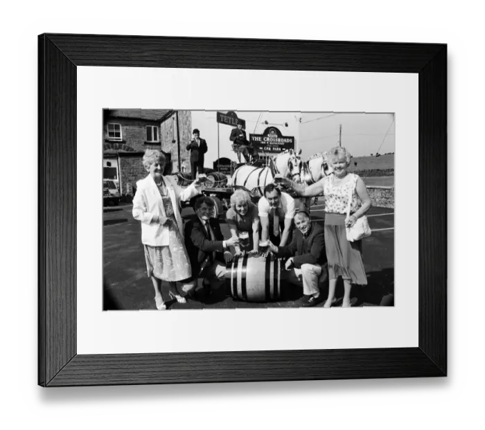 Framed Print : Roll out the barrel - for the Crossroads Inn and Restaurant at New Mill Framed Print : Roll out the barrel - for the Crossroads Inn and Restaurant at New Mill