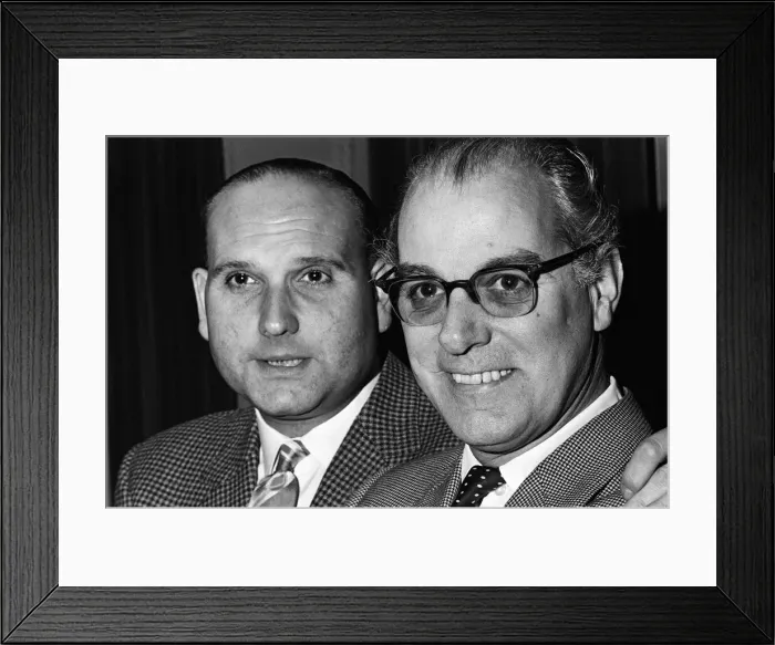Framed Print : Director Gerald Thomas (left) and Producer Peter Rogers. 9th December 1964 Framed Print : Director Gerald Thomas (left) and Producer Peter Rogers. 9th December 1964