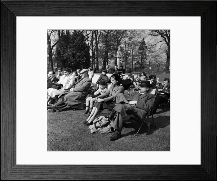 Framed Print : Listening to the band... Its an old British custom Framed Print : Listening to the band... Its an old British custom