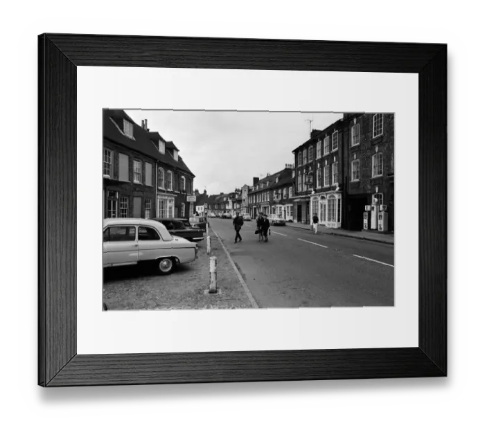 Framed Print : High Street, Woburn Village, Bedfordshire. 24th July 1968 Framed Print : High Street, Woburn Village, Bedfordshire. 24th July 1968