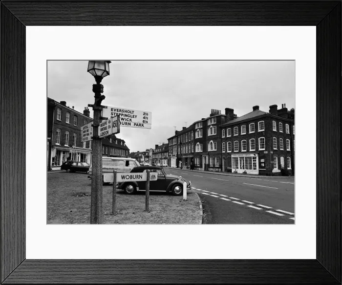 Framed Print : High Street, Woburn Village, Bedfordshire. 24th July 1968