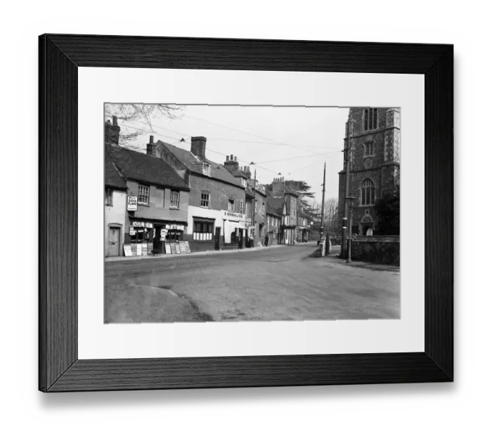 Framed Print : Hillingdon village, Vine Lane junction, London. 14th April 1930 Framed Print : Hillingdon village, Vine Lane junction, London. 14th April 1930