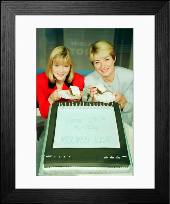 Framed Print : Julie Etchingham & Kay Alexander, Presenters, Midlands Today Framed Print : Julie Etchingham & Kay Alexander, Presenters, Midlands Today