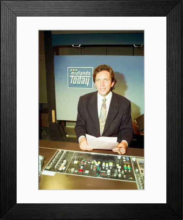 Framed Print : Richard Uridge, Newsreader, Midlands Today, BBC regional television news service for Framed Print : Richard Uridge, Newsreader, Midlands Today, BBC regional television news service for