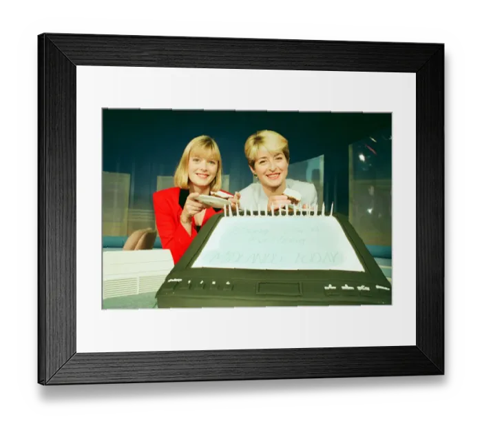 Framed Print : Julie Etchingham & Kay Alexander, Presenters, Midlands Today Framed Print : Julie Etchingham & Kay Alexander, Presenters, Midlands Today