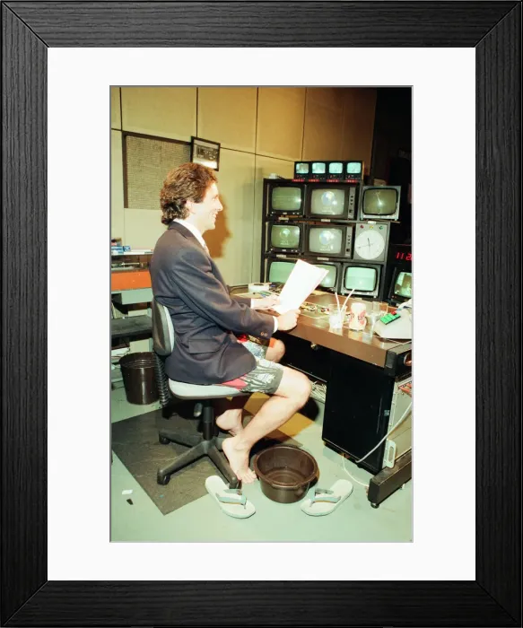 Framed Print : Richard Uridge, Newsreader, Midlands Today, BBC regional television news service for