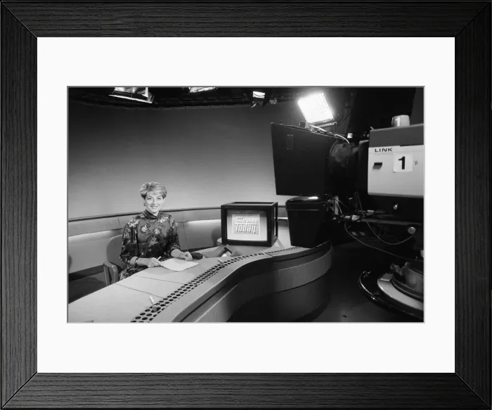 Framed Print : Kay Alexander, Presenter, Midlands Today, BBC regional television news service for