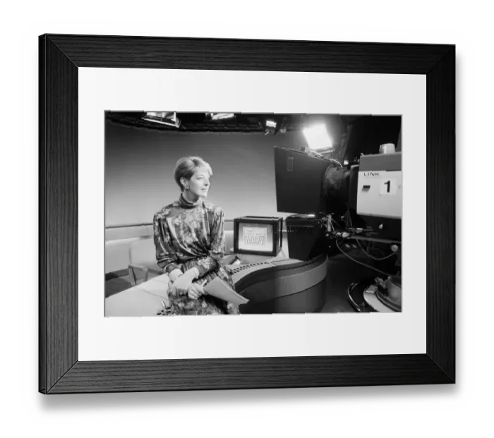 Framed Print : Kay Alexander, Presenter, Midlands Today, BBC regional television news service for