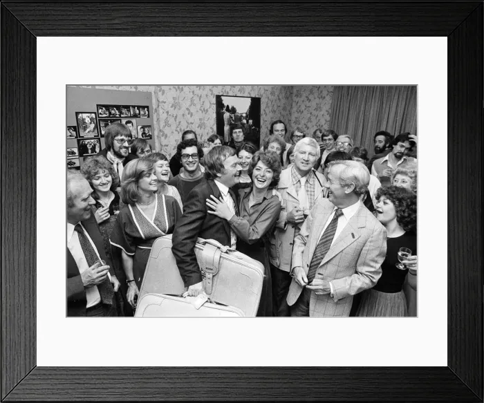 Framed Print : Tom Coyne, ays goodbye to ATV, Presenter, Midlands Today Framed Print : Tom Coyne, ays goodbye to ATV, Presenter, Midlands Today