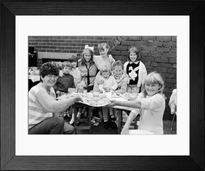 Framed Print : Fund-raisers found success on a plate at a garden party in aid of the Ellerslie Child Framed Print : Fund-raisers found success on a plate at a garden party in aid of the Ellerslie Child
