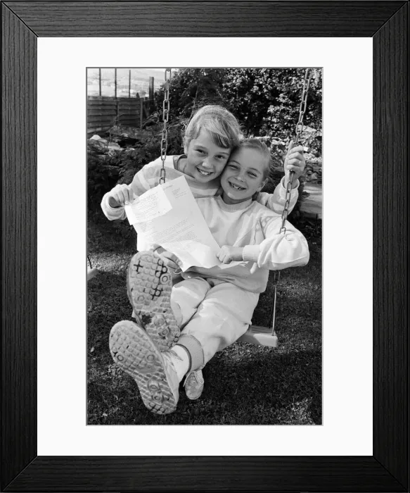 Framed Print : These Hall Bower girls put their school holidays to good use Framed Print : These Hall Bower girls put their school holidays to good use