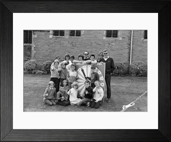Framed Print : The wheel of fortune gets the thumbs-up from these youngsters at Skelmanthorpe scout Framed Print : The wheel of fortune gets the thumbs-up from these youngsters at Skelmanthorpe scout