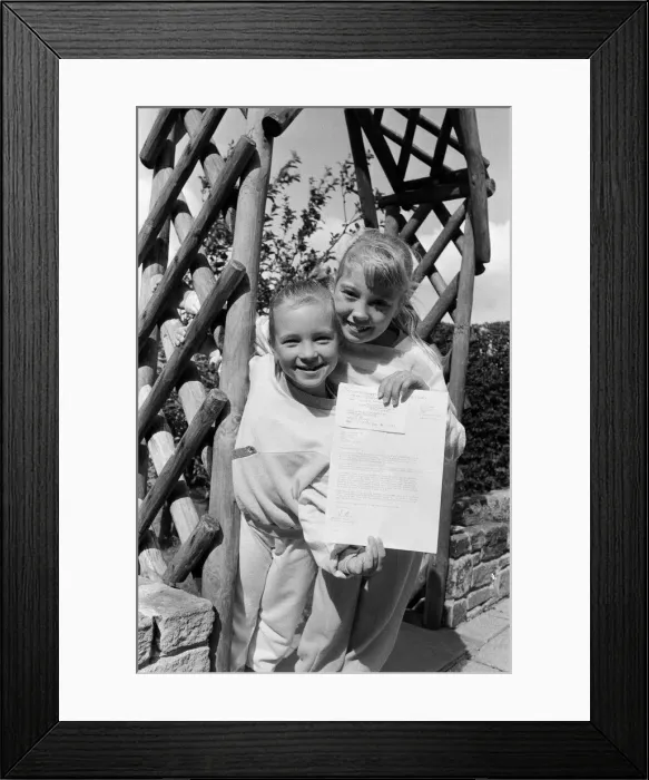 Framed Print : These Hall Bower girls put their school holidays to good use Framed Print : These Hall Bower girls put their school holidays to good use