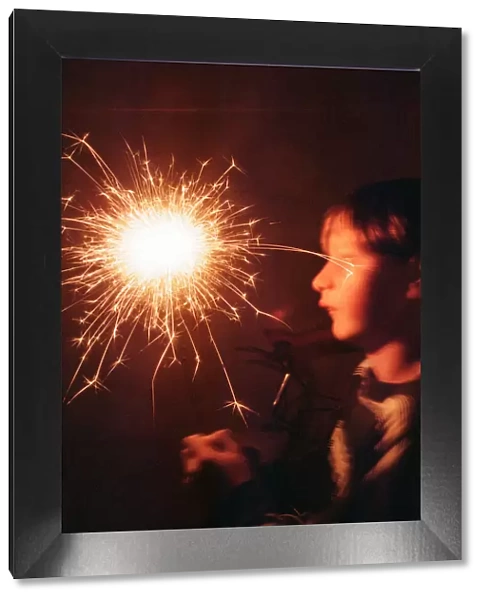 Teenage boy with Fireworks, 28th October 1994