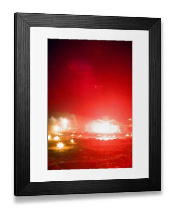 Framed Print : Bonfire Night, Skinningrove, North Yorkshire, England, 5th November 1994