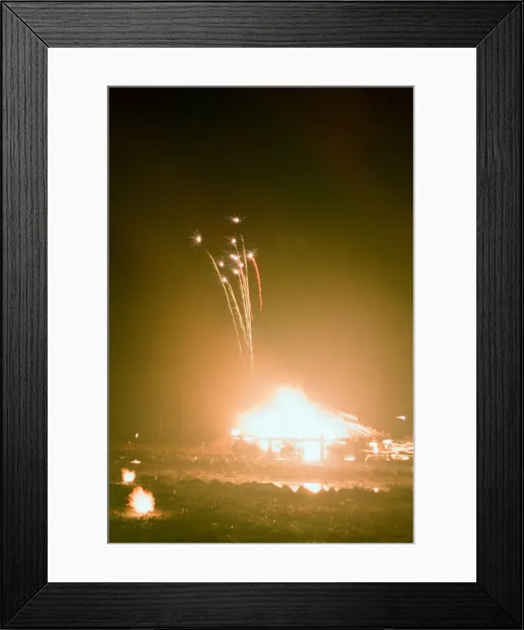 Framed Print : Bonfire Night, Skinningrove, North Yorkshire, England, 5th November 1994 Framed Print : Bonfire Night, Skinningrove, North Yorkshire, England, 5th November 1994