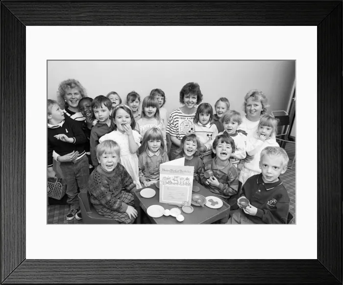 Framed Print : Party time... children at Birchencliffe play group celebrate the groups 20thrthday Framed Print : Party time... children at Birchencliffe play group celebrate the groups 20thrthday