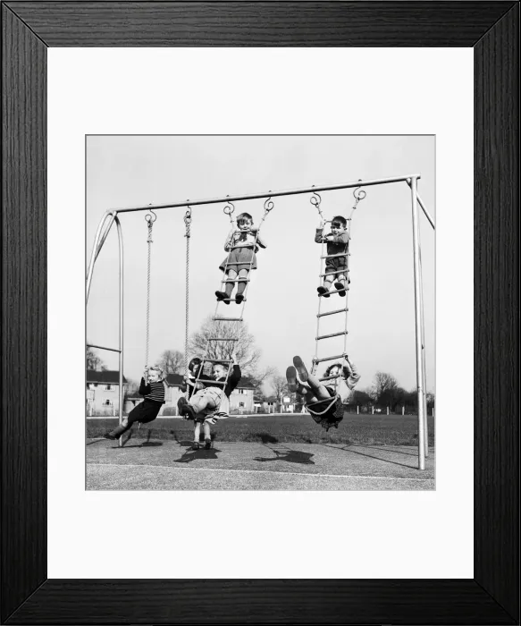 Framed Print : Children at school during the warm weather. 13th March 1954 Framed Print : Children at school during the warm weather. 13th March 1954