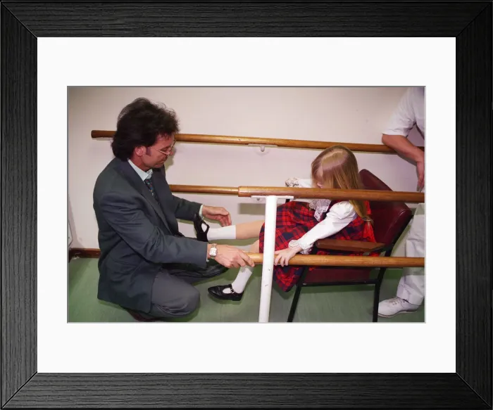 Framed Print : Stephanie Lush, who had both of her legs amputated due to meningitis Framed Print : Stephanie Lush, who had both of her legs amputated due to meningitis