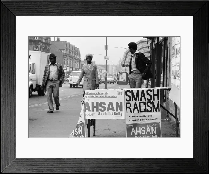 Framed Print : Ladywood, Birmingham, 15th August 1977. Socialist Unity Party, Raghib Ahsan Framed Print : Ladywood, Birmingham, 15th August 1977. Socialist Unity Party, Raghib Ahsan