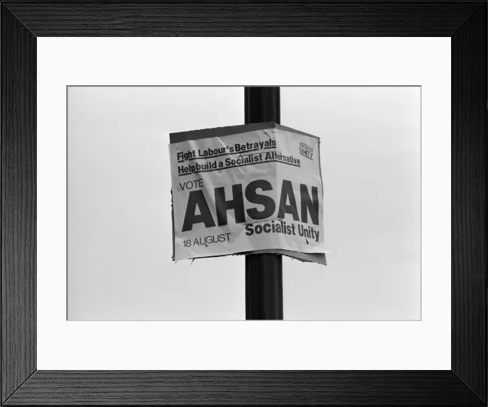Framed Print : Ladywood, Birmingham, 15th August 1977. Socialist Unity Party, Raghib Ahsan Framed Print : Ladywood, Birmingham, 15th August 1977. Socialist Unity Party, Raghib Ahsan