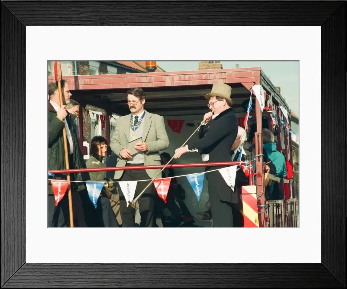 Framed Print : The annual Ridings the Fair procession sets off from Yarm Town Hall Framed Print : The annual Ridings the Fair procession sets off from Yarm Town Hall