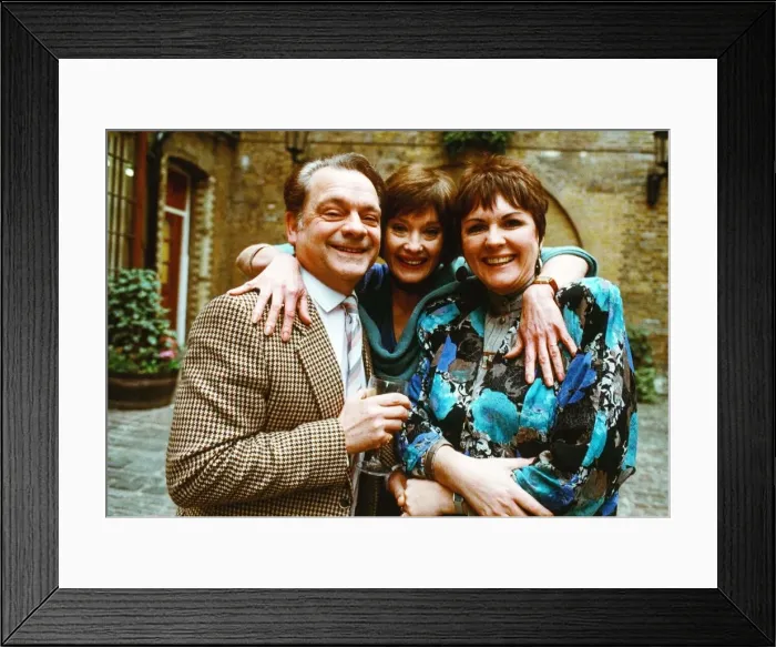 Framed Print : David Jason, Nicola Paggett and Gwen Taylor in comedy series A Bit of a Do Framed Print : David Jason, Nicola Paggett and Gwen Taylor in comedy series A Bit of a Do