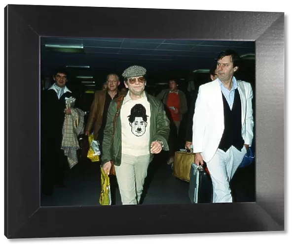 Derek Nimmo, Frank Windsor, David Jason and John Fortune at London Airport