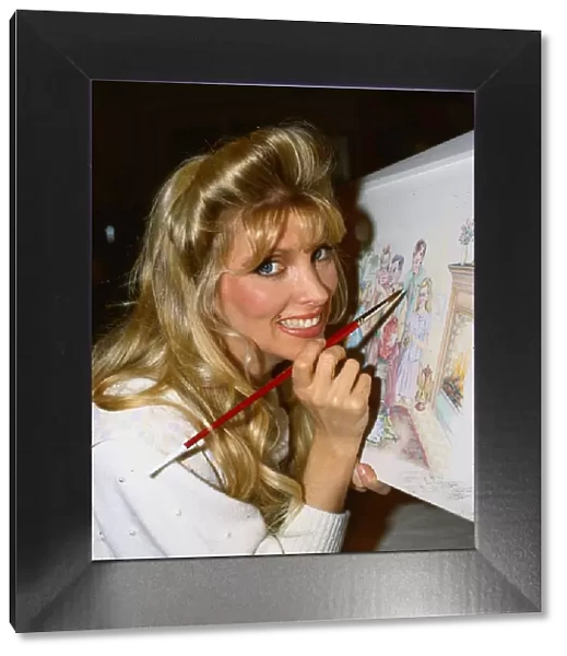 Lynsey de Paul singer August 1992 painting holding brush