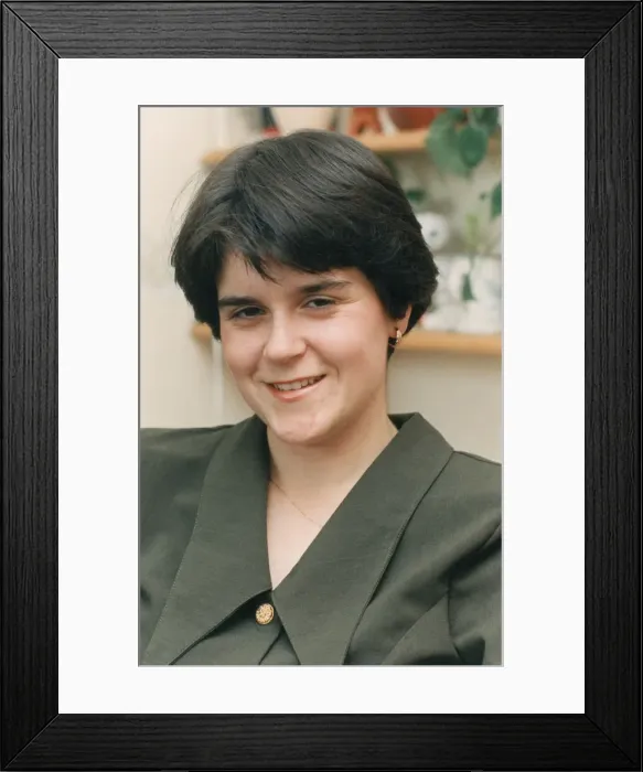 Framed Print : Nicola Sturgeon of Dreghorn Ayrshire S. N. P Candidate 23rd August 1991 Framed Print : Nicola Sturgeon of Dreghorn Ayrshire S. N. P Candidate 23rd August 1991