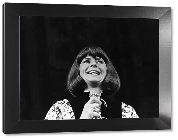 Pam Ayres performs at Bristol Hippodrome. 6th April 1977