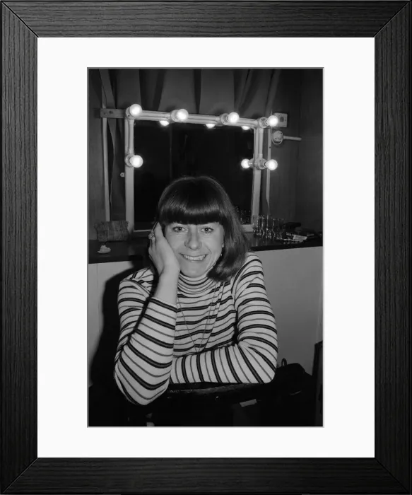 Framed Print : Pam Ayres in her dressing room at the Bristol Hippodrome. 6th April 1977