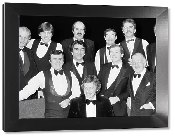 Pot Black Snooker Players at Pebble Mill Studios, Birmingham, 19th December 1984