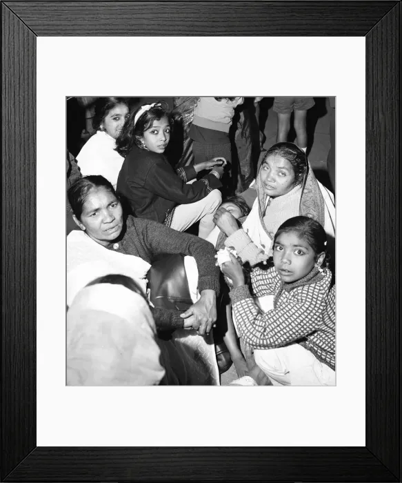 Framed Print : 1968 East African Asian Crisis. Scene at Nairobi Airport as large crowds wait to board Framed Print : 1968 East African Asian Crisis. Scene at Nairobi Airport as large crowds wait to board