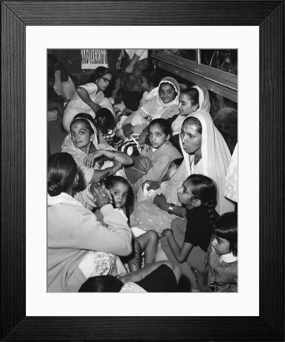 Framed Print : 1968 East African Asian Crisis. Scene at Nairobi Airport as large crowds wait to board Framed Print : 1968 East African Asian Crisis. Scene at Nairobi Airport as large crowds wait to board