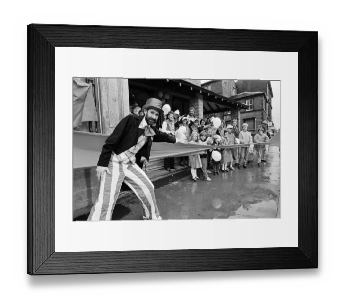 Framed Print : Library wraps come off. Opening time! Kirklees Leisure Services Framed Print : Library wraps come off. Opening time! Kirklees Leisure Services
