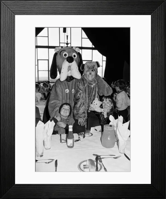 Framed Print : Flamboyant television presenter Tommy Boyd got the youngsters laughing