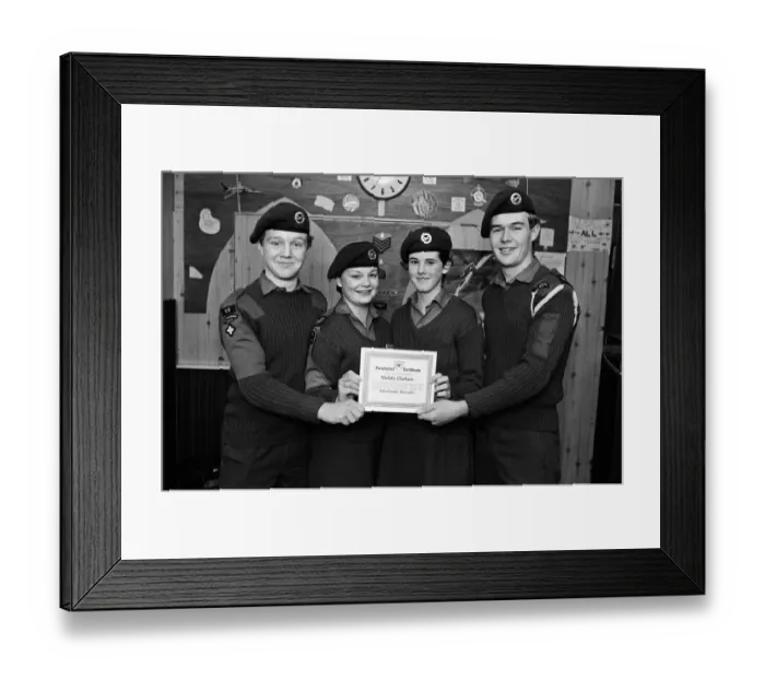 Framed Print : These cadets from the Huddersfield-based 59 Squadron Air Training Corps were among a