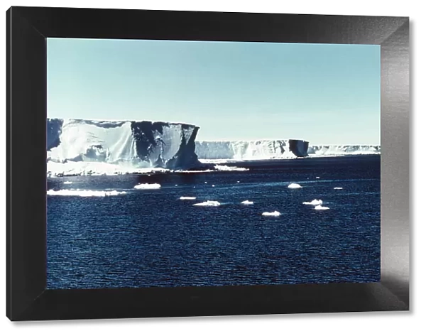 Trans-Antarctic Expedition 1956. Pack ice and growler ice at the edge of the Antarctic