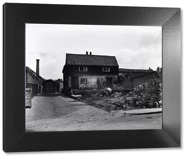 Grainges yard, Uxbridge, demolition of the southern end. London, circa 1930