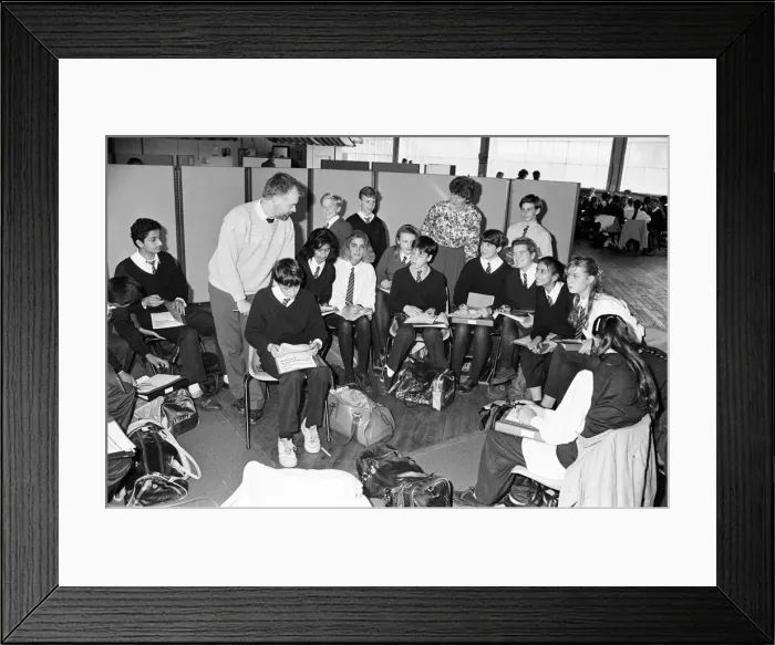 Framed Print : Pupils from Moor End High School visited the David Brown Corporation as part of a new Framed Print : Pupils from Moor End High School visited the David Brown Corporation as part of a new