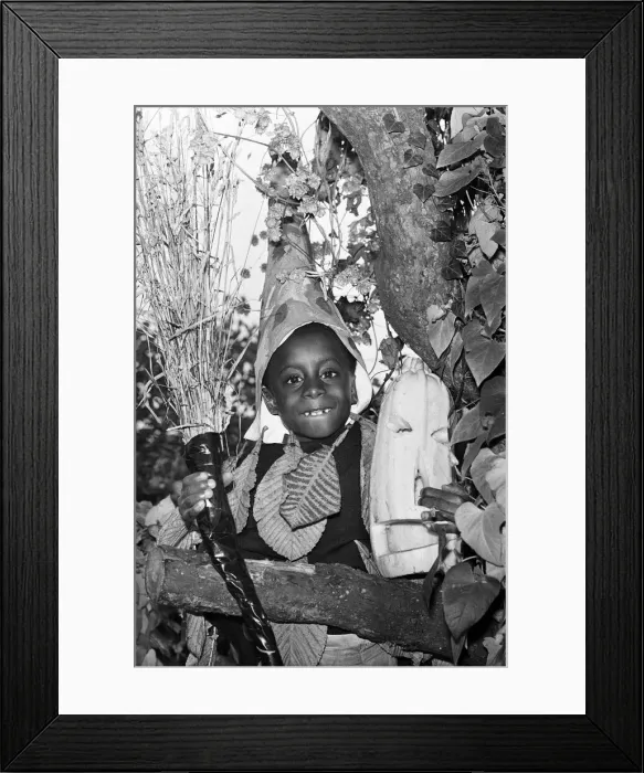 Framed Print : Halloween in Handsworth Birmingham 30th October 1975