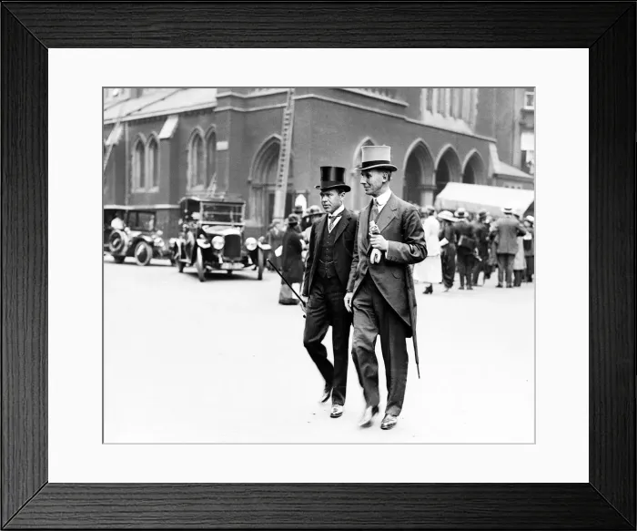 Framed Print : Lord Beaverbrook attending the wedding of Major General Sir F H Sykes and Miss Bonar Law