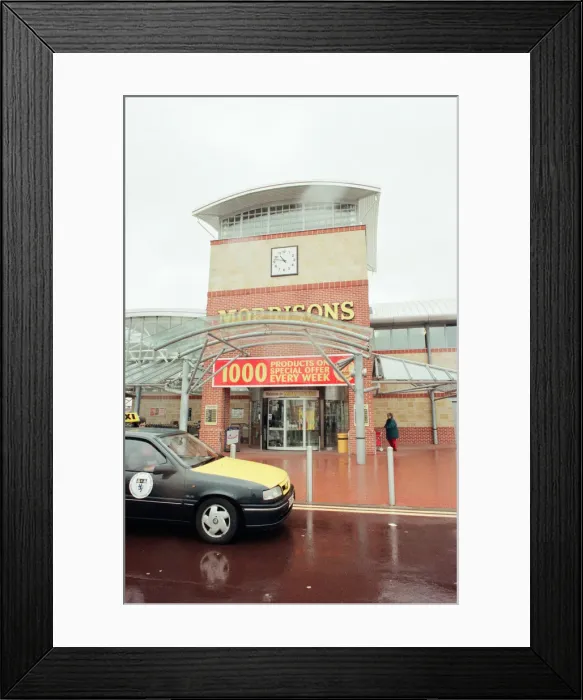 Framed Print : Morrisons Supermarket at Berwick Hills new complex, Middlesbrough, 17th April 1998